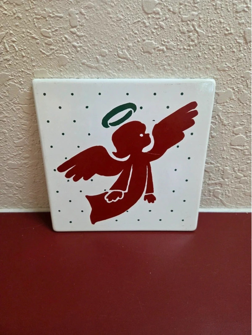 Vtg MCM Christmas Tile